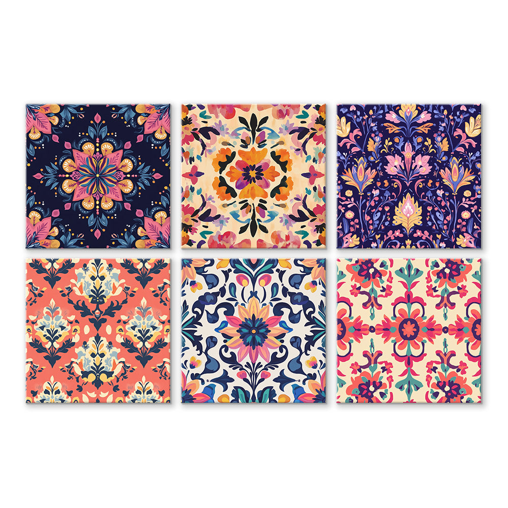 Mandala de Colores 6 Partes Mini Pintar por Números