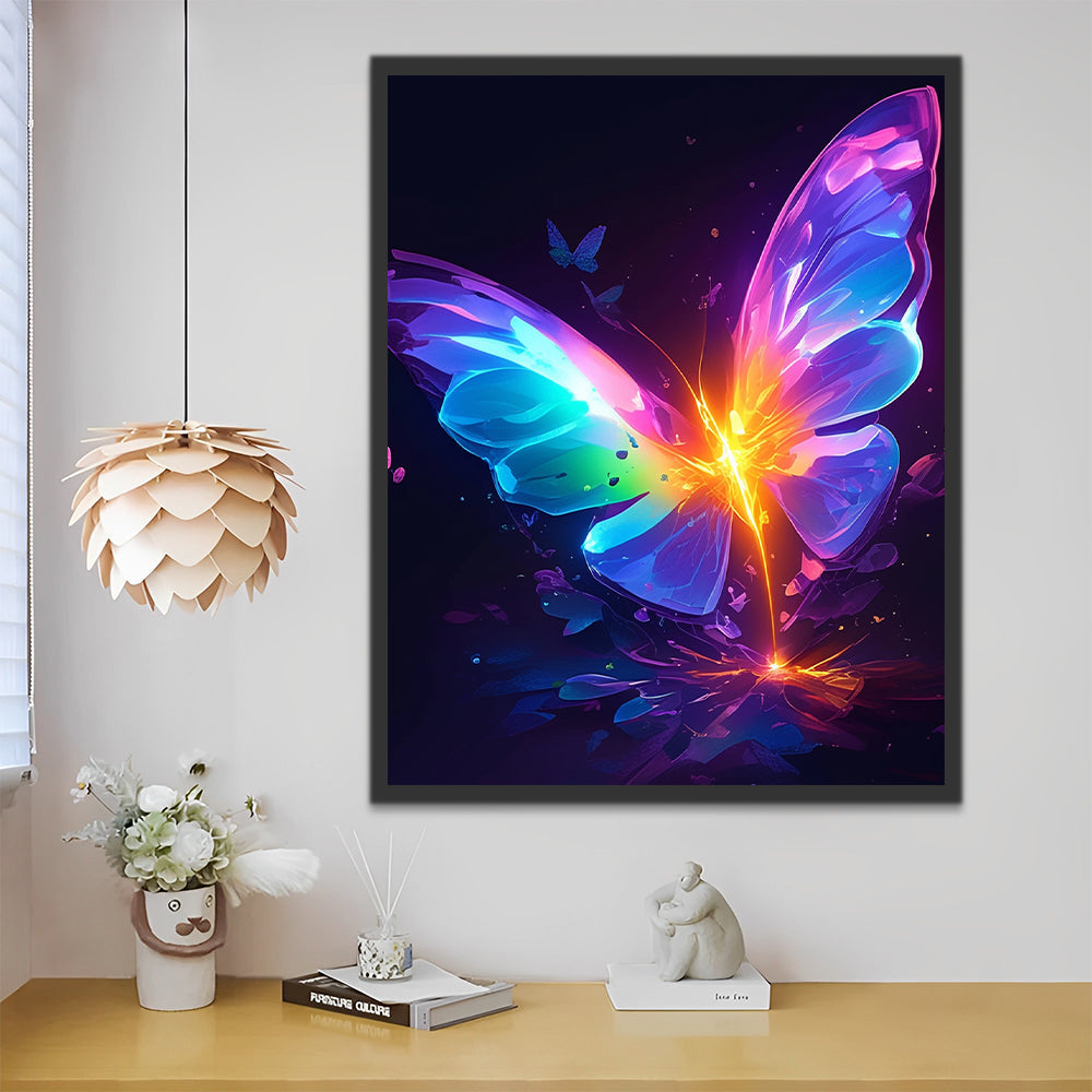 Mariposas Coloridas en Noche Pintar por Números