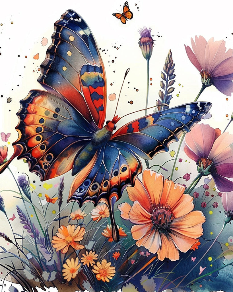 Mariposas Volando por las Flores Pintar por Números