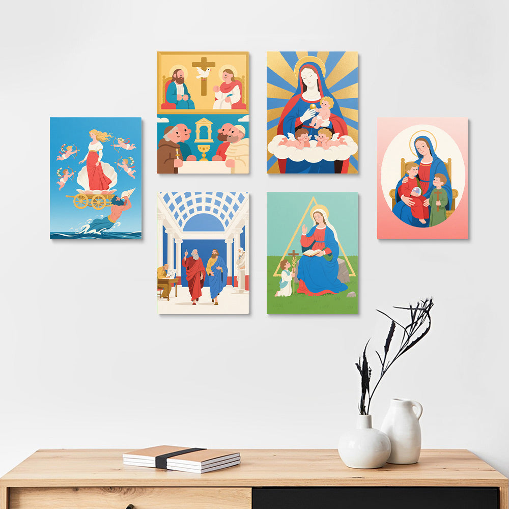 Mitología Cristiana 6 Partes Mini Pintar por Números