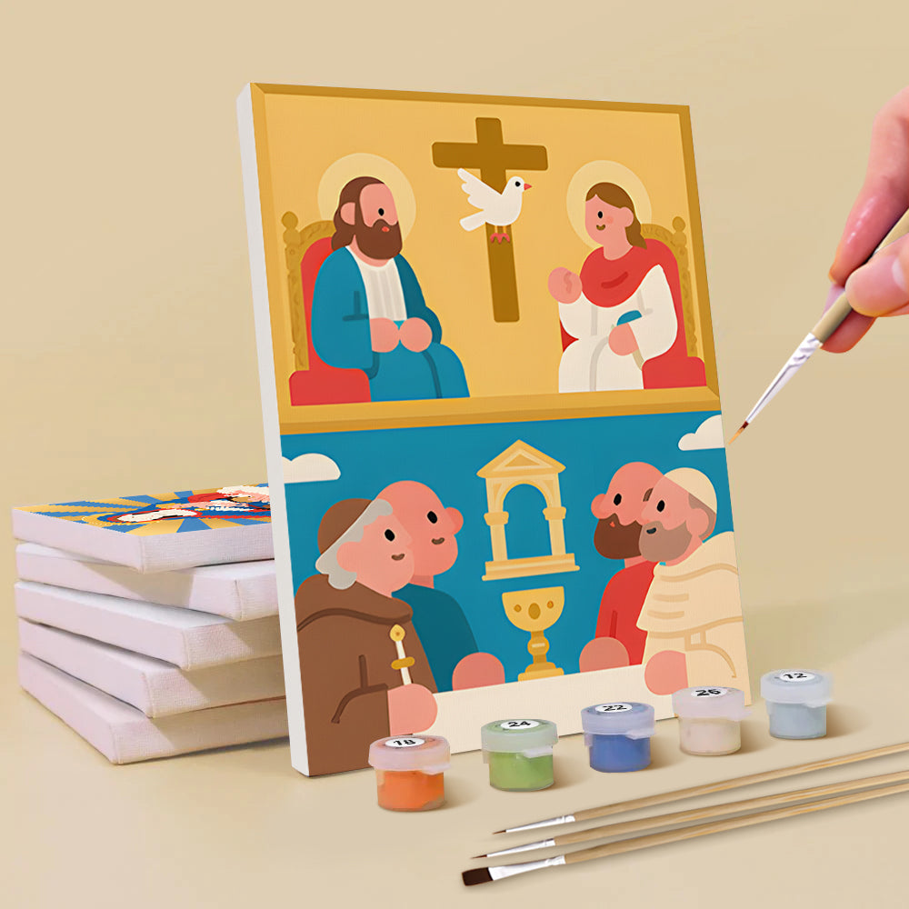 Mitología Cristiana 6 Partes Mini Pintar por Números