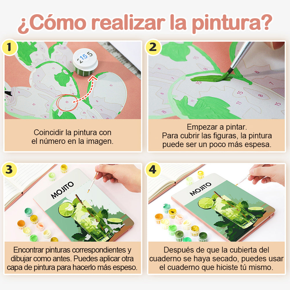Mojito de Limón Cuaderno Pintar por Números