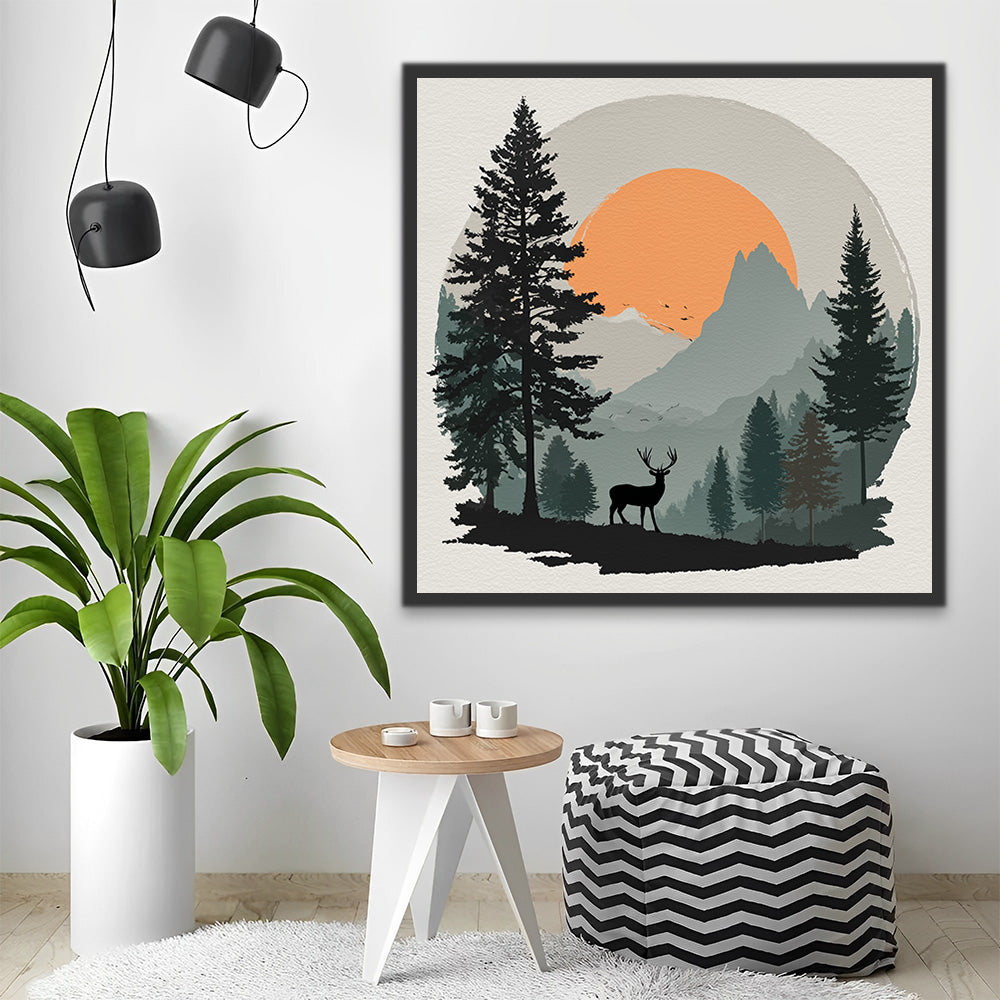 Montañas al Amanecer Pintar por Números