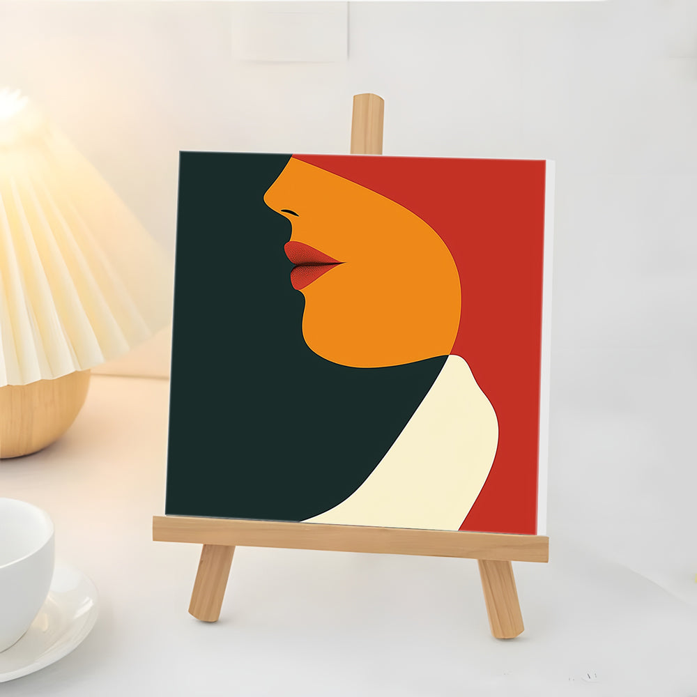 Mujer con Sonrisa Mini Pintar por Números