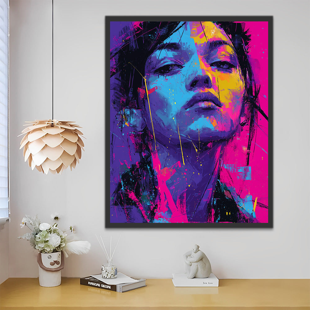 Mujer Confiada de Estilo Pop Pintar por Números