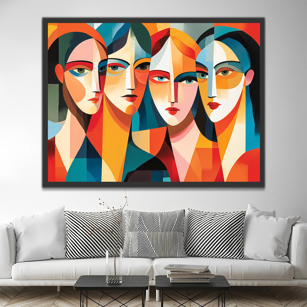Mujeres Abstractas al Estilo de Picasso Pintar por Números