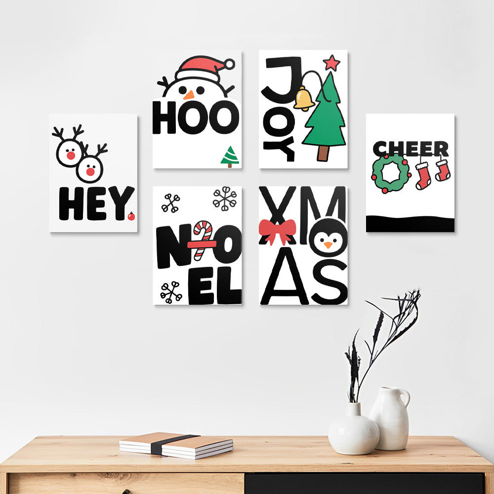 Navidad Blanca 6 Partes Mini Pintar por Números