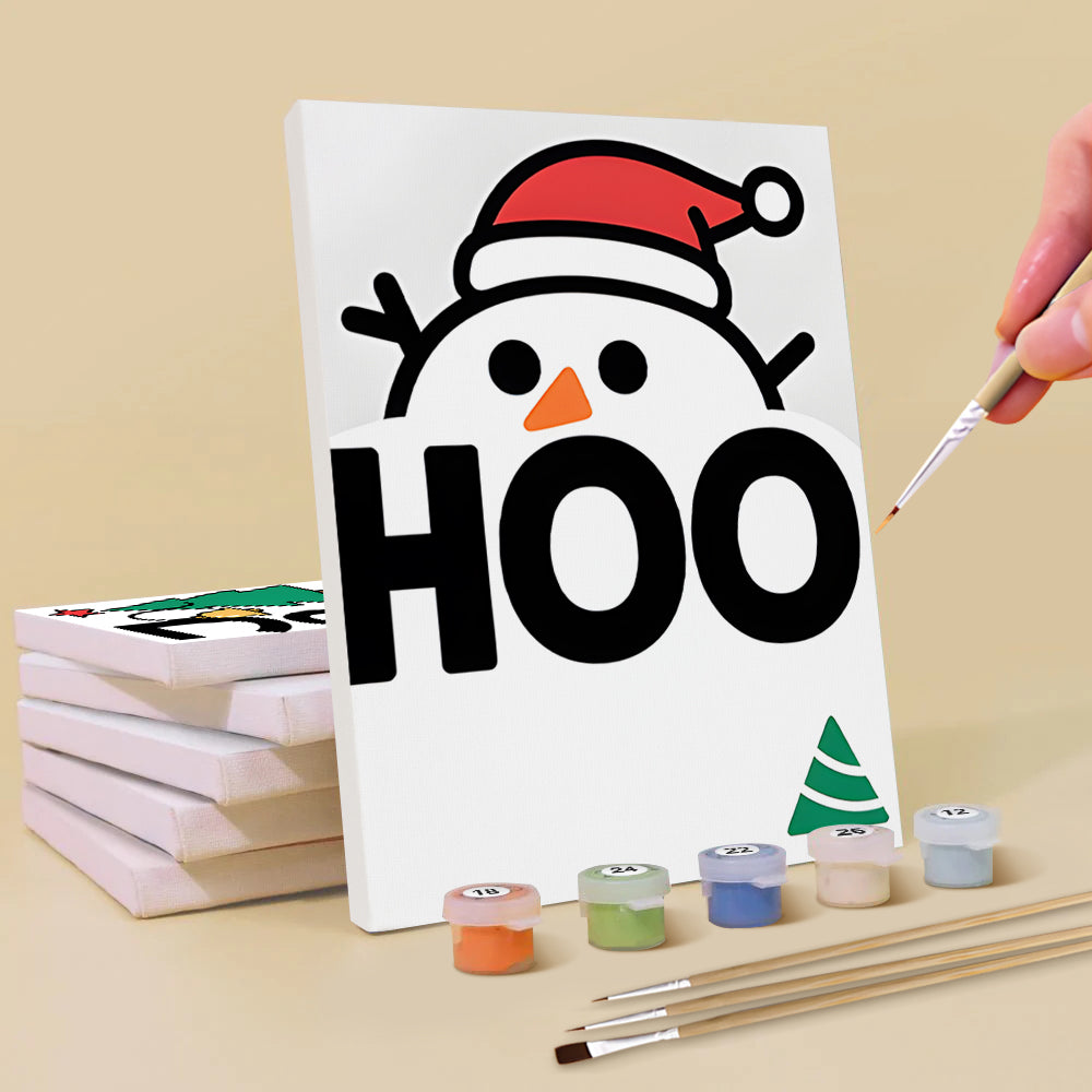 Navidad Blanca 6 Partes Mini Pintar por Números