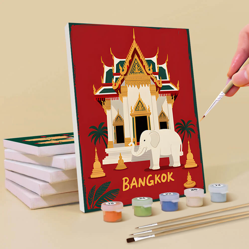 Navidad en Ciudades Famosas 6 Partes Mini Pintar por Números