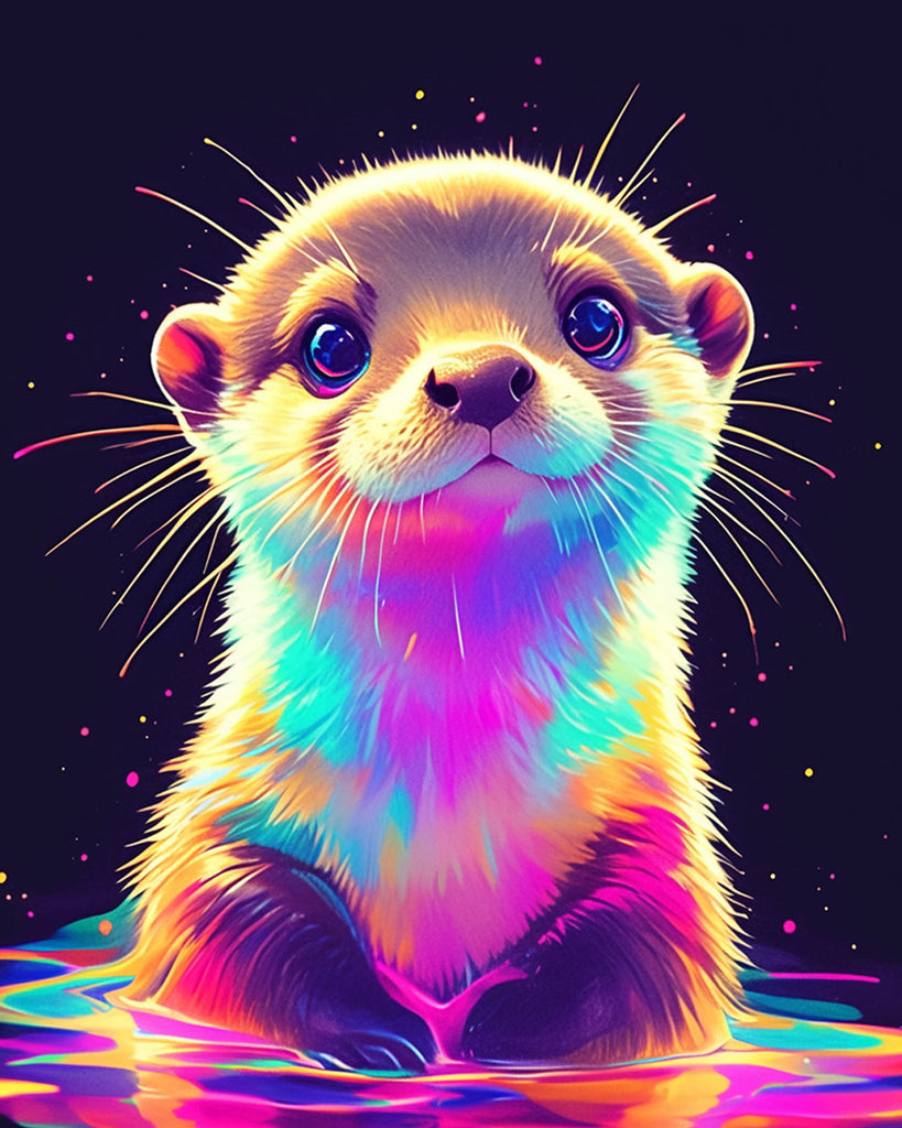 Nutria Linda en el Agua Pintar por Números