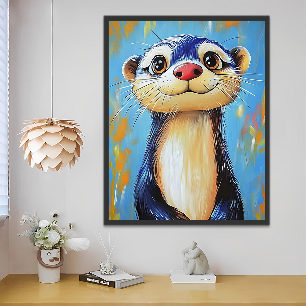 Nutria Linda Sonriente Pintar por Números
