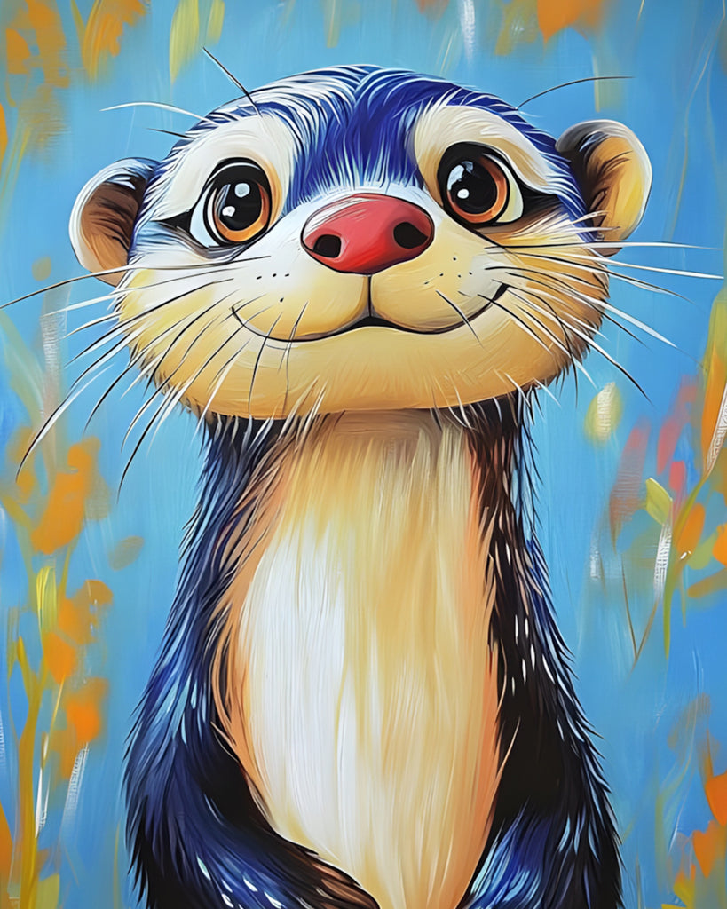 Nutria Linda Sonriente Pintar por Números