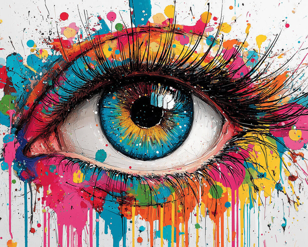 Ojos de una Mujer Colorida Pintar por Números