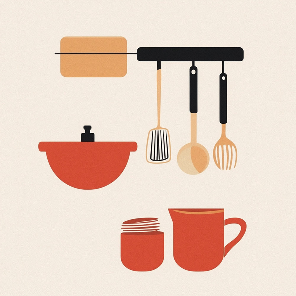 Olla de Cocina y Espátula Mini Pintar por Números
