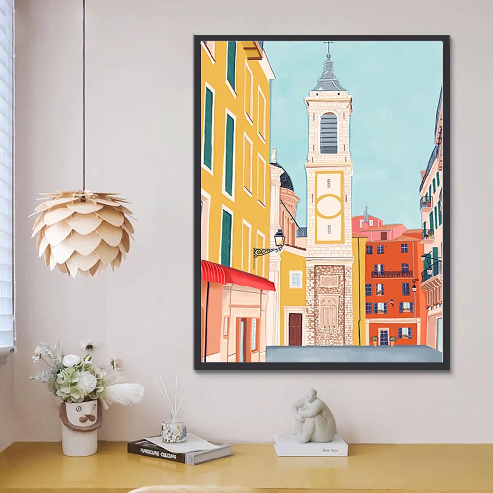 Paisaje de Ciudad Pintar por Números Niños