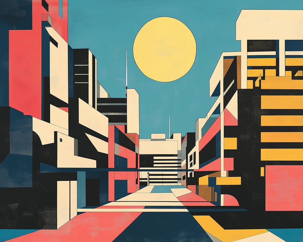 Paisaje Urbano con la Puesta del Sol Pintar por Números