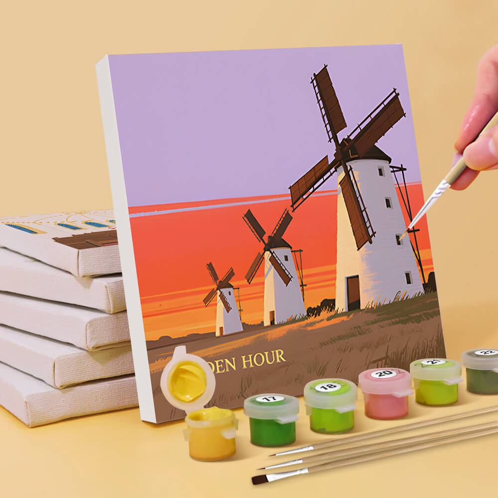 Paisajes de Varias Ciudades 6 Partes Mini Pintar por Números