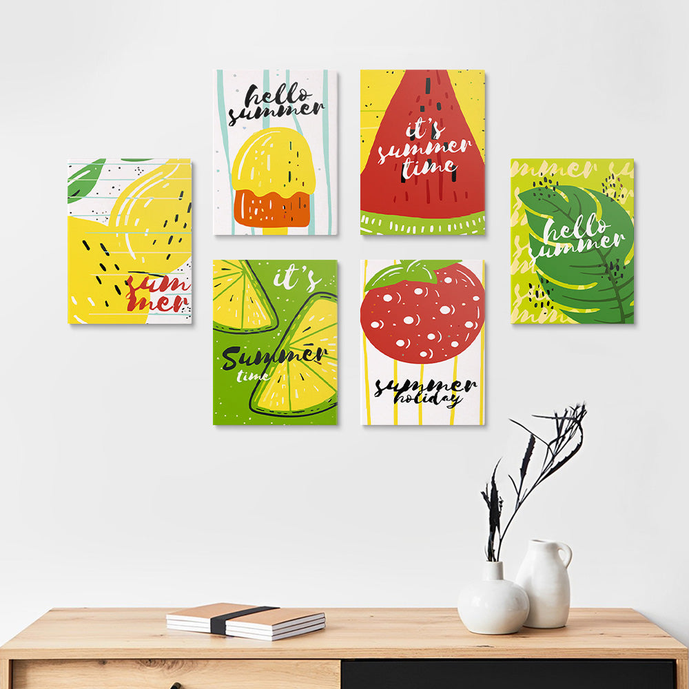 Paletas de Frutas de Verano 6 Partes Mini Pintar por Números