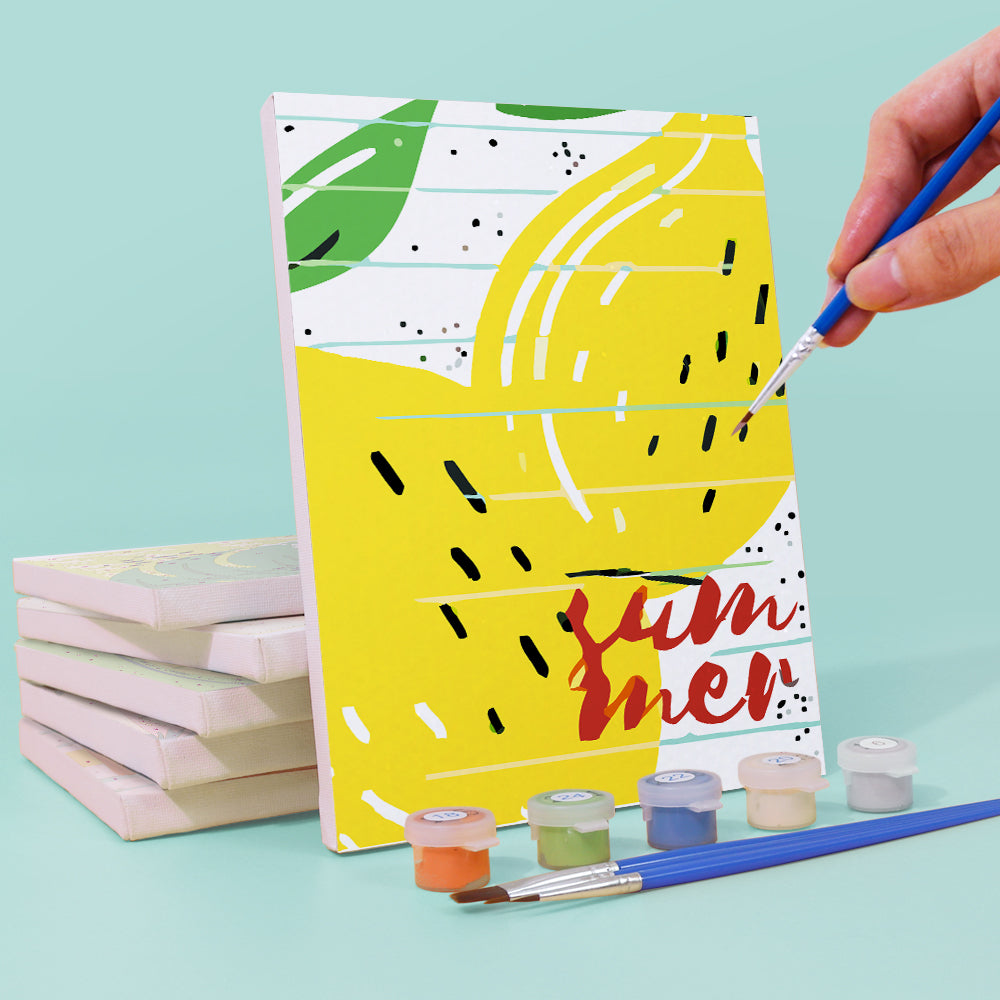 Paletas de Frutas de Verano 6 Partes Mini Pintar por Números