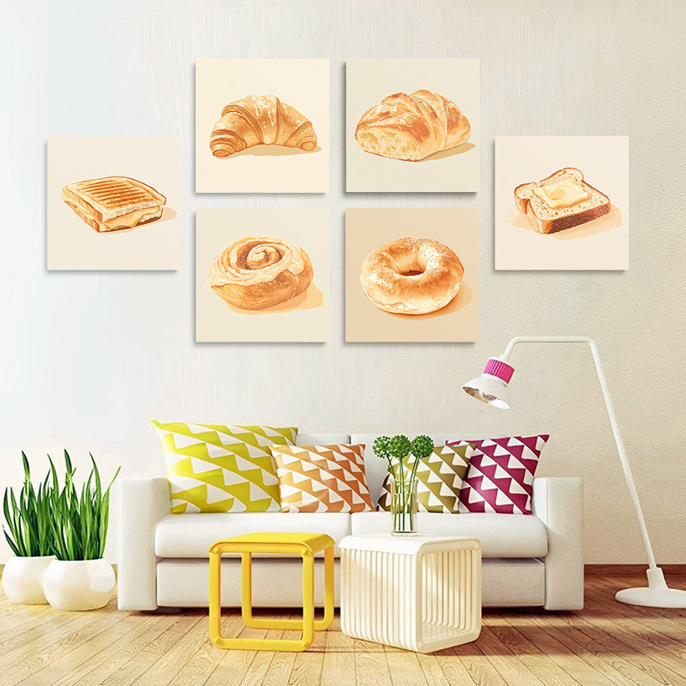 Pan Delicioso 6 Partes Mini Pintar por Números