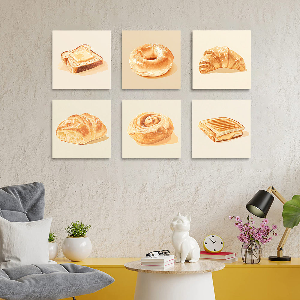 Pan Delicioso 6 Partes Mini Pintar por Números