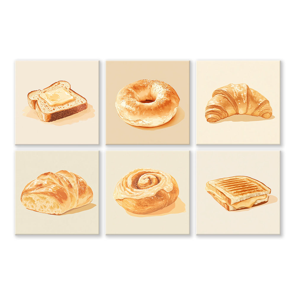 Pan Delicioso 6 Partes Mini Pintar por Números