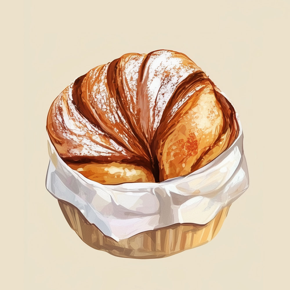 Pan en la Cesta Mini Pintar por Números