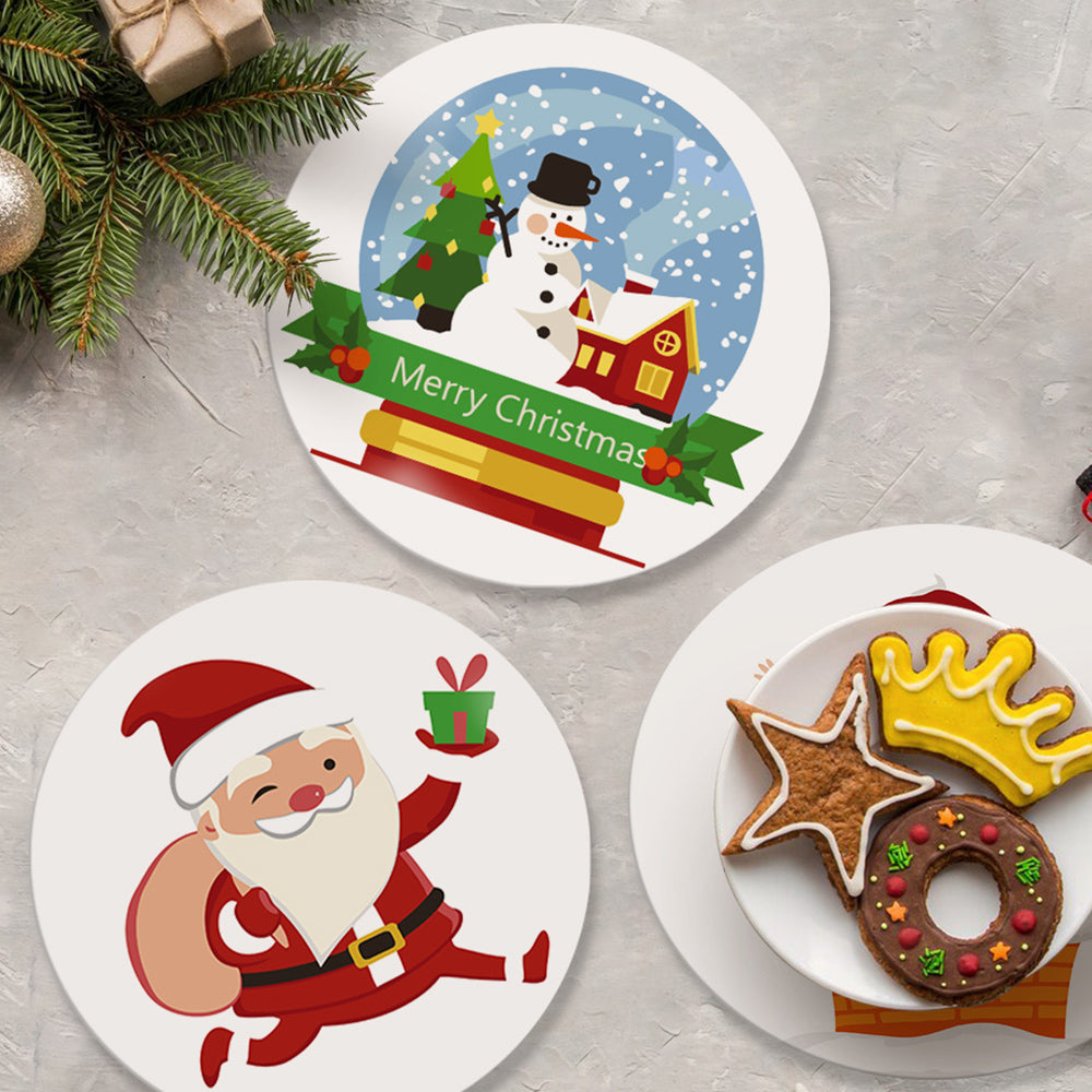 Papá Noel Feliz 4 Salvamanteles Pintar por Números