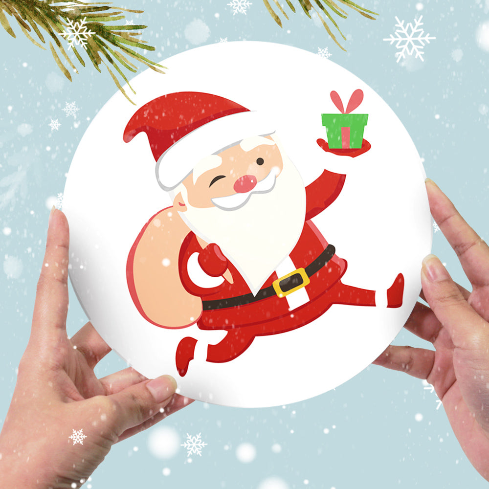 Papá Noel Feliz 4 Salvamanteles Pintar por Números