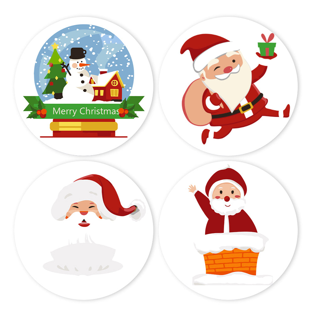 Papá Noel Feliz 4 Salvamanteles Pintar por Números