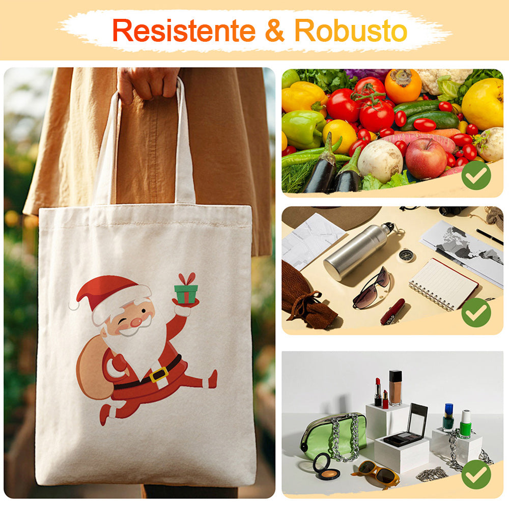 Papá Noel Feliz Bolsa de Lienzo Pintar por Números
