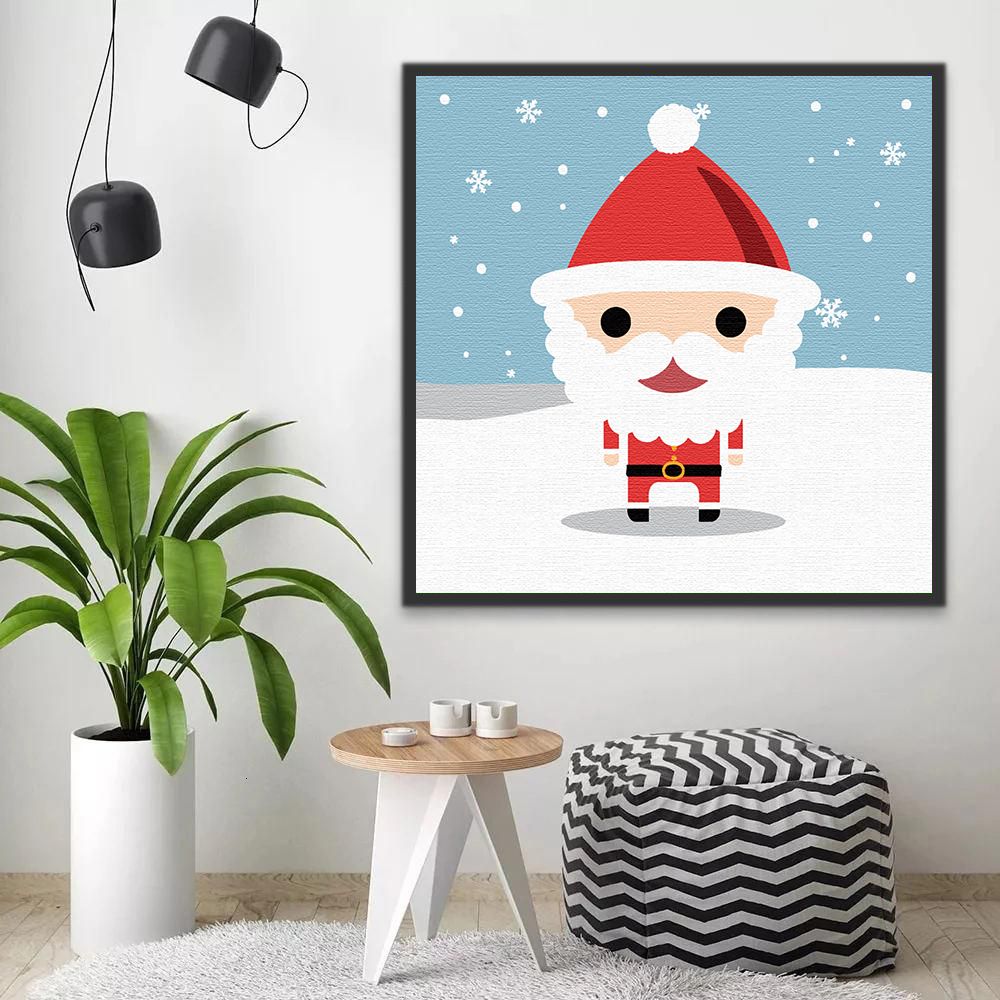 Papá Noel Lindo Pintar por Números Niños