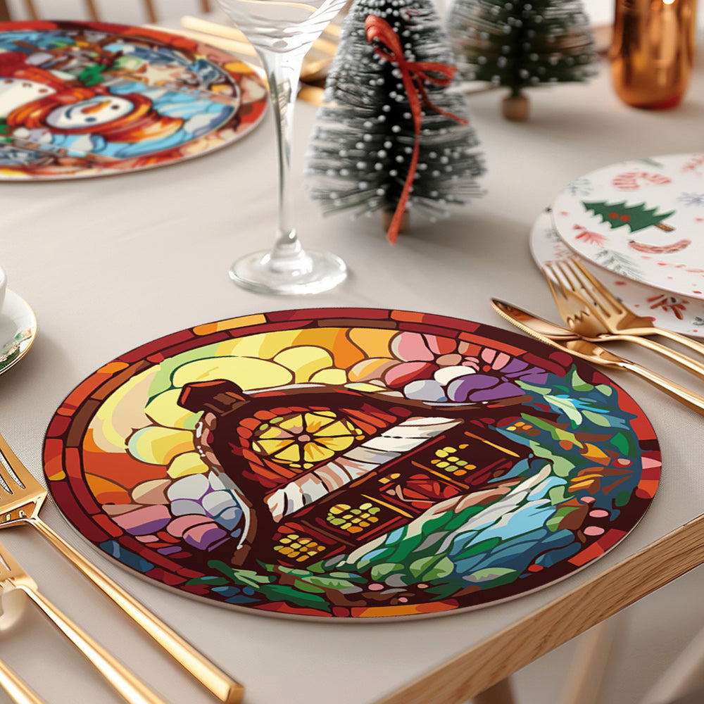 Papá Noel y Árbol de Navidad 6 Salvamanteles Pintar por Números
