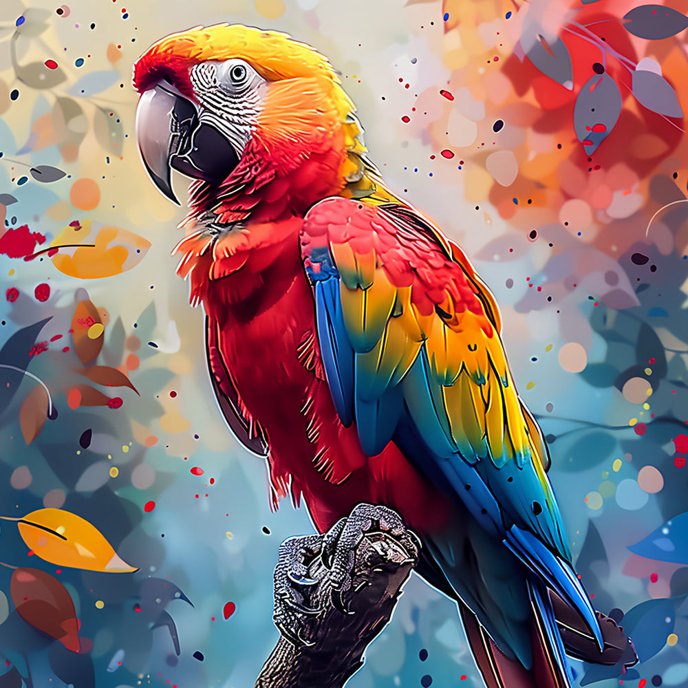 Papagayo de Color Arcoíris Pintar por Números