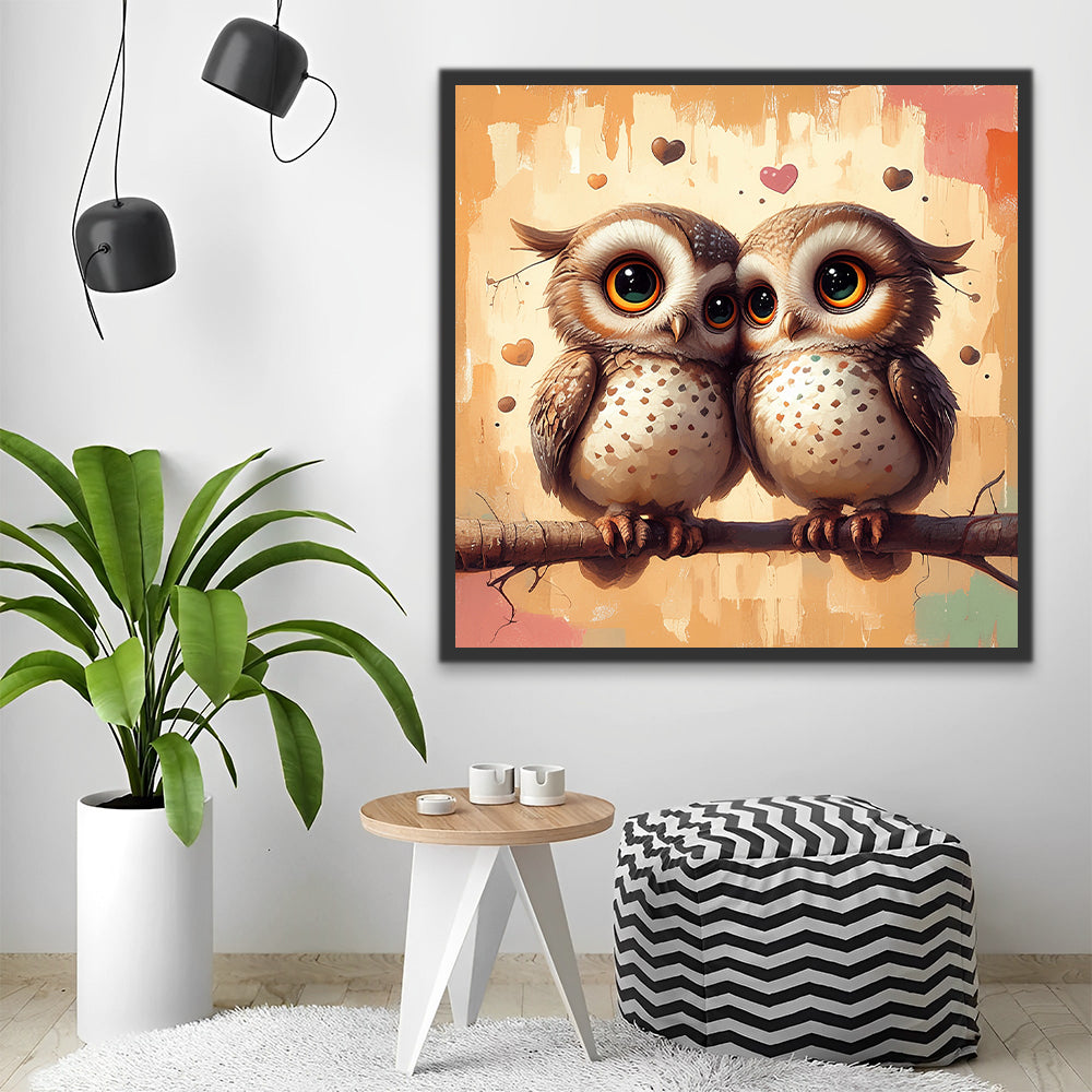 Pareja de Búhos Pintar por Números