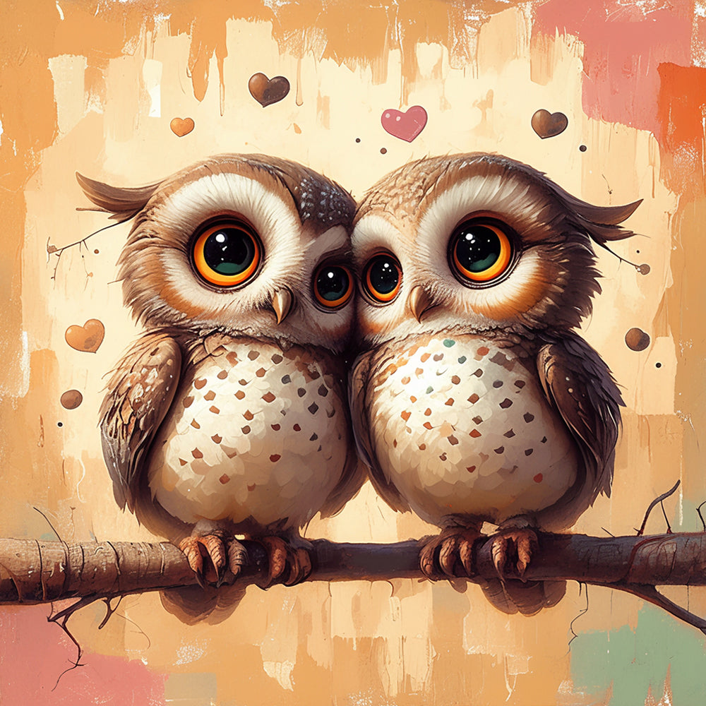 Pareja de Búhos Pintar por Números