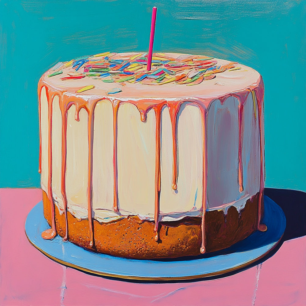 Pastel Delicioso de Cumpleaños Pintar por Números