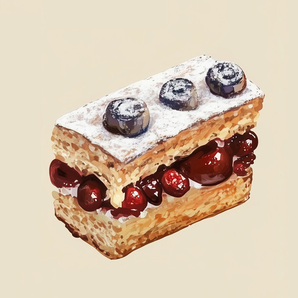 Pastel Sabroso de Napoleón Mini Pintar por Números