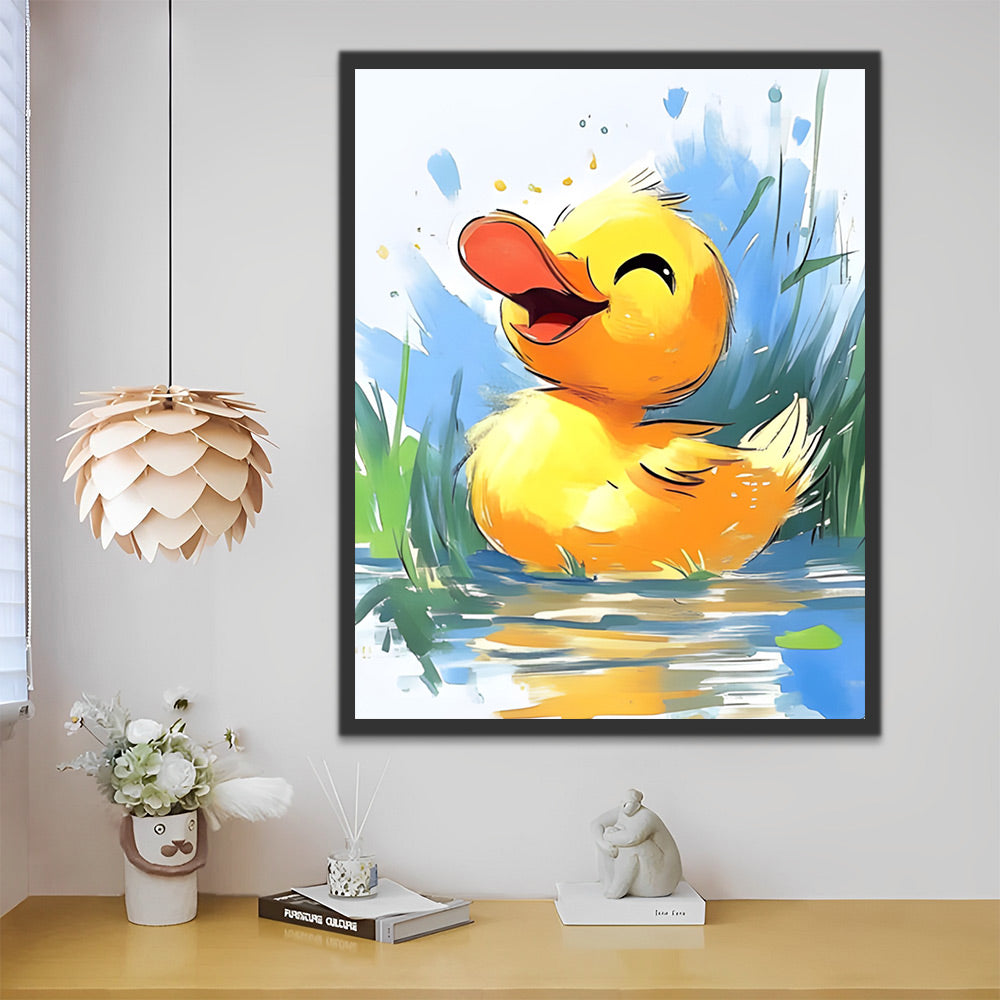 Patito Lindo en el Agua Pintar por Números Niños