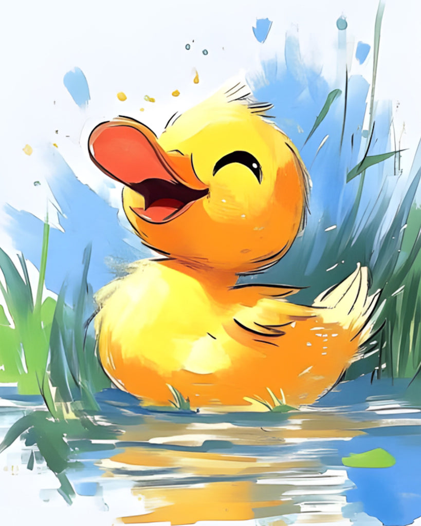 Patito Lindo en el Agua Pintar por Números Niños