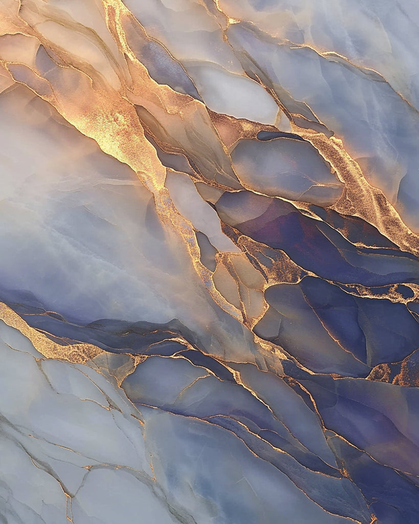 Patrón de Mármol de Color Morado y Dorado Pintar por Números