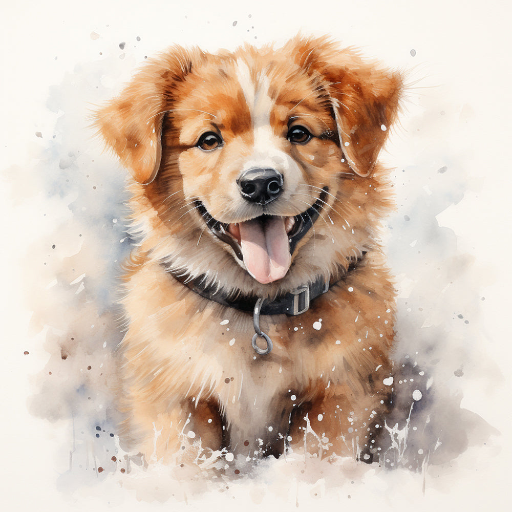 Perrito Lindo Sacando la Lengua Pintar por Números