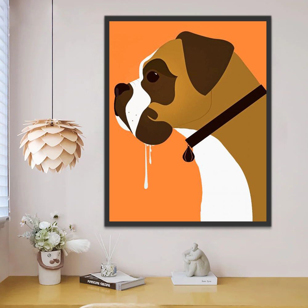 Perro Babeando Pintar por Números Niños