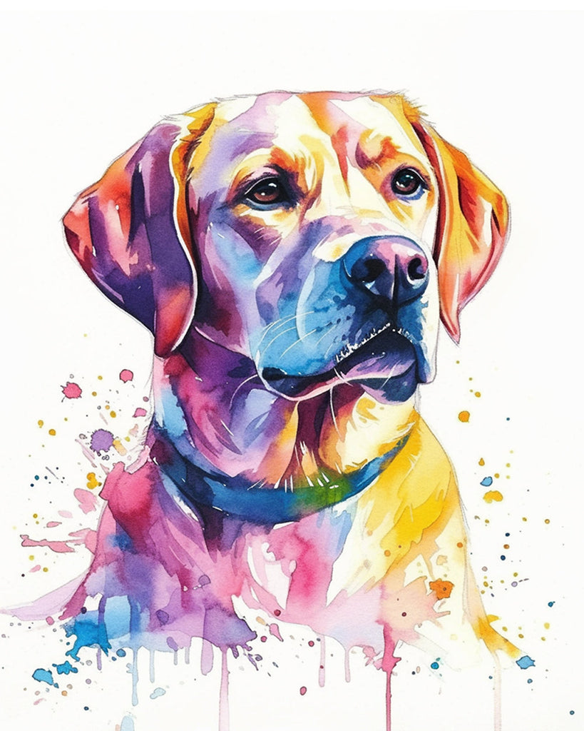 Perro de Acuarela Pintar por Números