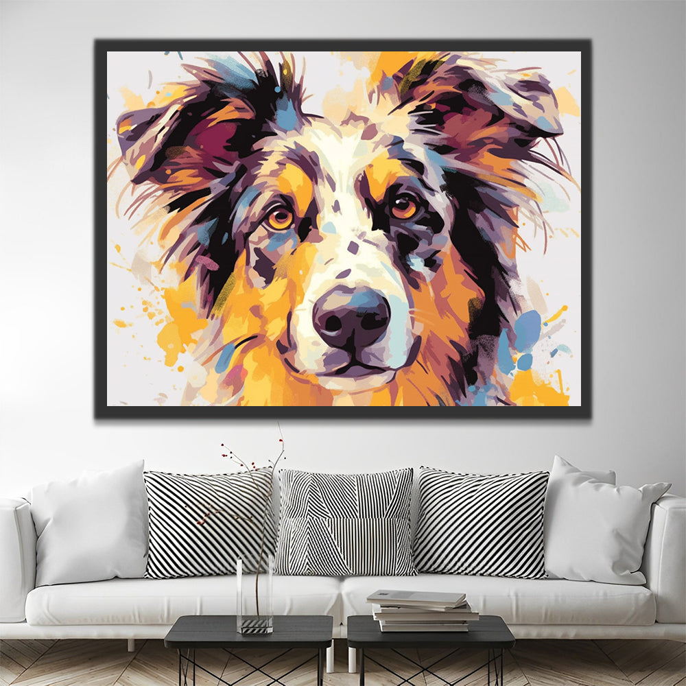 Perro Lindo Abstracto Pintar por Números