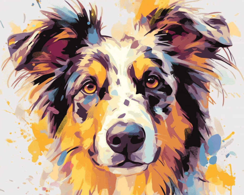 Perro Lindo Abstracto Pintar por Números