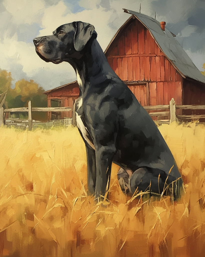 Perro y Casita en el Campo Pintar por Números