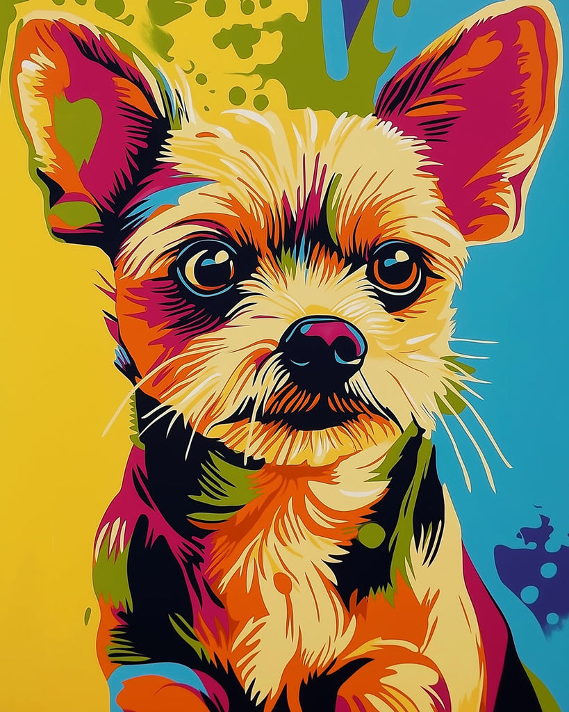 Perro Yorkshire Terrier Mini Pintar por Números