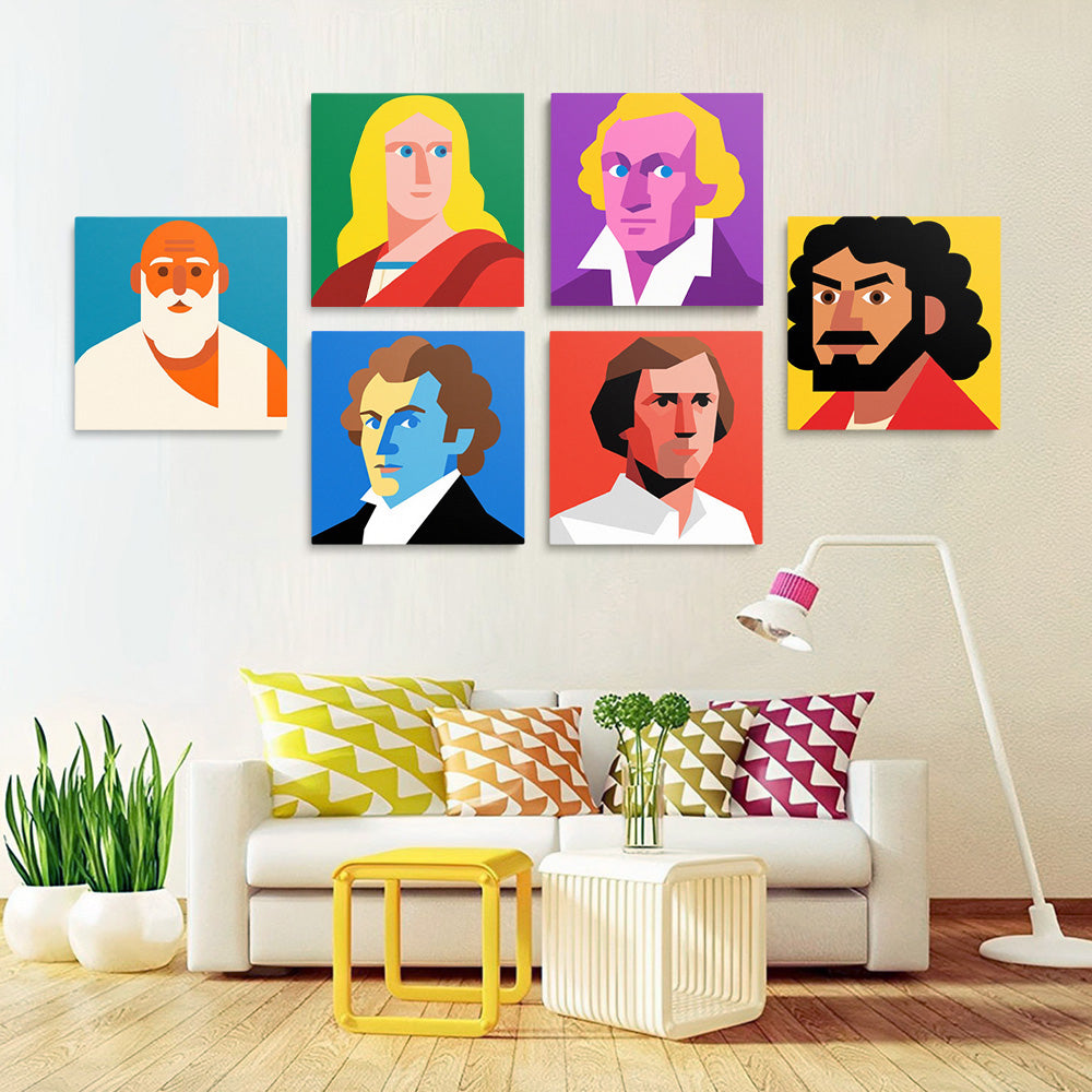 Personas Influyentes 6 Partes Mini Pintar por Números