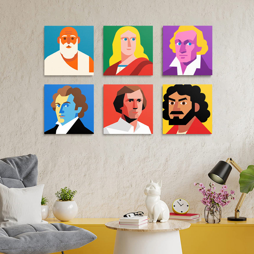 Personas Influyentes 6 Partes Mini Pintar por Números